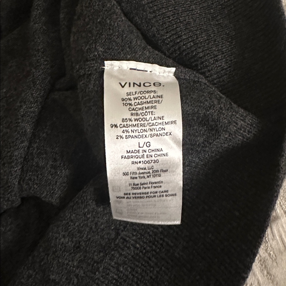 Gray Turtleneck Sweater Vince - Picture 4 of 7
